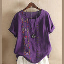 Camisa Feminino de Linho Bordada